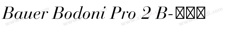 Bauer Bodoni Pro 2 B字体转换